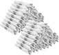 BESTVIP 100 Pack Pre Rolled Silver Plastic Silverware Set, Disposable Wrapped Cutlery Set with 100 Napkins, 100 Knives, 100 Forks and 100 Spoons for Party, Birthday