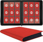 Card Binder 9 Pocket for 360 Cards - Premium Trading Card Binder with Sleeves Protection, Side Loading Card Collection Binder for TCG, MTG, YGO, One Piece Collectible Cards (Red)