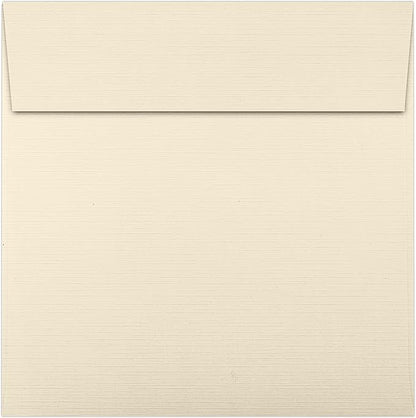 LUXPaper Square Invitation Envelopes | Peel & Press | 6 1/2" x 6 1/2" | Natural Linen | 80lb. Text | 50 Qty