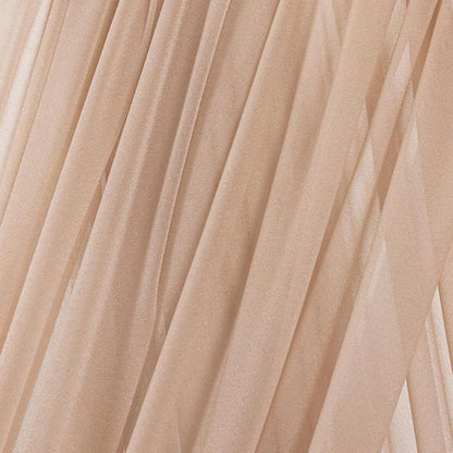 MLMC Nude Wedding Arch Draping Fabric 1 Panel 29" x 20 FT Extra Long Gauze Drapes Sheer Backdrop Curtains 6.6 Yards Outdoor Drapery Panels for Wedding Anniversary Ceiling Decoration
