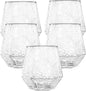 40 count Diamond Unbreakable Stemless Plastic Wine Champagne Whiskey Glasses Elegant Durable Disposable Indoor Outdoor Ideal for Home, Office, Bars, Wedding, 12 Ounce Cups (Hammered Clear)