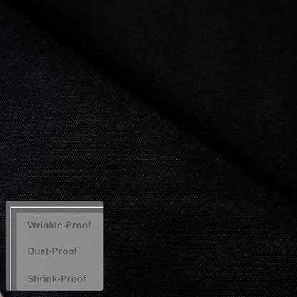 Small Round Black Tablecloth 36 Inch Polyester Fabric Washable Table Cover Decorative Wrinkle Resistant Solid Color Table Cloth for Kitchen Dinning Party Wedding Camping