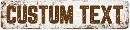 Custom Sign, Custom Street Sign, 11 Font Colors, 13 Font Styles, 4 Hole Options, 22 Sizes, 4x18 Inches, Rust Free DiBound, Fade Resistant, Made in USA by My Sign Center (Rustic)