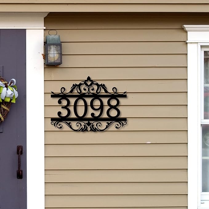 Custom Metal House Numbers for Outside | Personalized Address Numbers for House | House Numbers Sign | Black, White, Silver or Gold Outside Wall Decor