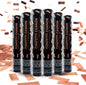 6 Pack Rose Gold Confetti Poppers, 12 Inch Confetti Cannon Party Poppers Shooters for Gender Reveal, Birthday, Wedding, Graduation, Anniversary, Parties, Christmas, New Year's Eve