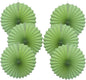Green Hanging Paper Fans,Green Accessories Paper Decorations for Party,Army Birthday Party Decorations,Lime Green Decor 16in Hanging Paper Fans 30 Color DIY Set （Light Green）)