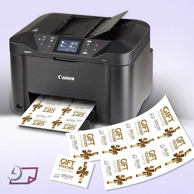 NextDayLabels - Blank Perforated Printable Cardstock, 8 Cards per Sheet, 100# tag - for laser and inkjet printer, 4-1/4" x 2-3/4" Each Card - 800 Cards - Made in the USA