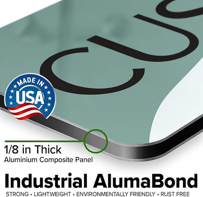 Custom Sign, Custom Street Sign, 11 Font Colors, 13 Font Styles, 4 Hole Options, 22 Sizes, 8x32 Inches, Rust Free DiBound, Fade Resistant, Made in USA by My Sign Center (Minimalist)