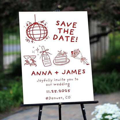 Personalized Funny Wedding Welcome Sign for Weddings, Bridal Party, Engagement, Custom Wedding Plaque for Bride & Groom, Welcome Board Reception Sign, Corrugated Plastic H Stake