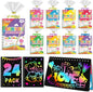 Party Favors for Kids: 24 Pack Rainbow Scratch Art Notebook Students Classroom Gifts Bulk for Girls Boys Goodie Bags Stuffers, Return Gifts for Birthday Party Favors Bulk Kids Crafts