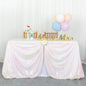 ShinyBeauty Square Tablecloth 72x72-Inch Sequin Tablecloth Overlay Iridescent White Table Cover Sequined Table Cloths for Wedding White Tablecloth Linen Square Overlay for Cocktail/Dessert