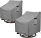Okcool Outdoor Swivel Chair Cover 2 Pack,Outdoor Furniture Patio Chair Covers Waterproof Clearance,(27.5"W x 32.5"D x 39"H) Outdoor Lawn Patio Furniture Covers,Grey