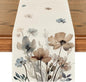 Artoid Mode Brown Poppy Floral Leaves Spring Table Runner, Seasonal Summer Kitchen Dining Table Decoration for Home Party Decor 13x36 Inch