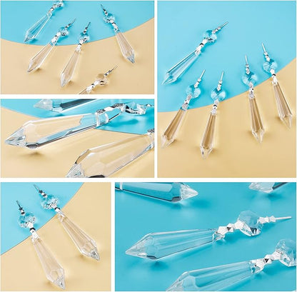 H&D HYALINE & DORA 20PCS 55mm Clear Chandelier Icicle Crystal Prisms Lamp Decoration