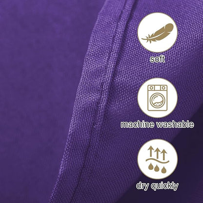 Ascoza 2pack 120 Inch Purple Round Tablecloth in Washable Polyester Fabric for Wedding/Banquet/Restaurant/Parties