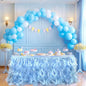 Luxury Organza Mesh Table Skirt Draping Floating Romance - Perfect for Bridal Showers, Birthday Weddings - Clear Flowing Decoration for a Wonderful Main Cake Table (Sky Blue-6ft, 72" L×30" H)