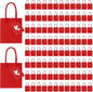 Sherr 100 Pack Mini Gift Bags Bulk, 4 x 2.75 x 4.5 Inches Paper Bags with Tags, Extra Small Paper Gift Boxes with Handles for Birthday, Party Favors, Weddings, Small Business(Red)