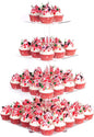 YestBuy 4 Tier Acrylic Cupcake Stand with Base, Premium Cupcake Holder, Acrylic Cupcake Tower Display Cady Bar Party Décor – Display for Pastry(4.7" Between 2 Layers)…