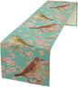 Table Runner with Flowers and Birds, Spring Plant Flowers Table Decoration Linen Table Runner Family Party Party Decorations 13x120 Inches