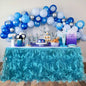 Luxury Organza Mesh Table Skirt Draping Floating Romance - Perfect for Bridal Showers, Birthday Weddings - Clear Flowing Decoration for a Wonderful Main Cake Table (Teal Blue-6ft, 72"Lx30"H)