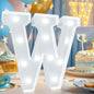 Pooqla LED Marquee Letter Lights, Warm White and Cool White Decorative Lighted Letters, Light Up Alphabet Letters for Boys Girls, Party, Wedding, Bar, Night Light, Birthday Decoration, Letter W