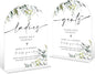 2 Pcs Greenery Wedding Bathroom Ladies & Gents Signs, 6 x 8 Inch White Arch Acrylic Wedding Sign with Holder, Wedding Sign for Ceremony and Reception, Wedding Decoration, Wedding Supplies - LY32