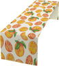 Watercolor Fruit Botanical Print Table Runner Spring Summer Orange Lemon Dinner Runner for Farmhouse Party Holiday Home Kitchen Dining Table Decor 13x60