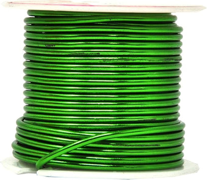Mandala Crafts 12 Gauge Anodized Aluminum Craft Wire for Jewelry Making - 276 FT Colored Flexible Silver Copper True Blue Brown Red Kelly Green Wire - Bendable for Bonsai Armature Crafting Sculpting