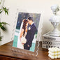 Cuspin 8x10 Acrylic Picture Frames 2 Pack, Clear Scalloped Magnetic Acrylic Photo Frames with Dual Kickstand Holes for Vertical and Horizontal Display