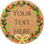 100-1000pcs Custom Stickers Merry Christmas Stickers Personalized Labels Adhesive Xmas Decorative Envelope Seals Stickers for Cards Gift Boxes (Round Kraft -4)