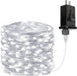 33Ft 100LED Fairy Lights Plug in, Waterproof String Lights Outdoor & Indoor 8 Modes with Timer, Christmas Light Bedroom Decor, Twinkle Light for Girl's Room Garden Christmas Decorations (Cool White)