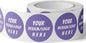 150 Custom Circle/Square BOPP Roll Labels- Personalized Stickers for Business Logo, Party, Wedding Favor, Baby Shower-Any Design Text + Image, Matte/Gloss Finish (2 Inch Square)
