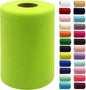 Lime Green Tulle Fabric Rolls 6 Inch by 100 Yards (300 feet) Fabric Spool Tulle Ribbon for DIY Tutu Bow Halloween Decorations Baby Shower Birthday Party Wedding Christmas Craft Supplies