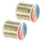 2-Rolls 0.4mm Jewelry Wire, 26 Gauge 328FT Craft Wire Copper Beading Wire for Jewelry Making/Planting/Weaving/DIY Crafting, Soft Metal Wires [100M, Light Golden]