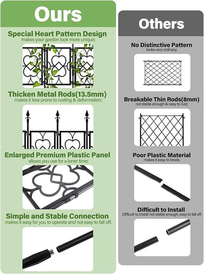 4 Sets Garden Trellis for Climbing Plants, Kalolary 5.5FT Plastic Love Screen Plant Trellis Frame for Potted Plants Rustproof Thicken Cucumber Trellis Stand for Vines Flowers Vegetable Indoor Outdoor