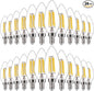 FLSNT 60W Equivalent LED Chandelier Light Bulbs, Dimmable LED B11 E12 Candelabra Base Bulbs, 3500K Natural White, 550LM, 24 Pack UL,CA65 Listed.