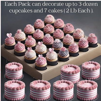 Confect Edible Sprinkles for Cake Decorating - Red Jimmies, Blush Pink Red Gun Metal Silver Pearl Mix with Navy Sparkling Sugar | Vegan, Gluten-Free, Dessert Topping - 5 Oz