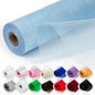 Crystal Organza Fabric Tulle 11 Inch by 50 Yards Sheer Tulle Rolls for DIY Craft Wedding Party Baby Shower Decor Gift Wrapping Party Supplies (Light Blue)
