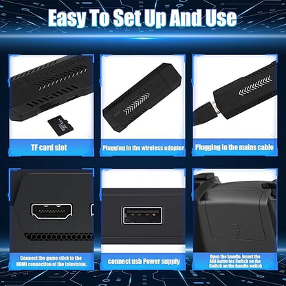X2 Ultra Retro Game Stick 4K 64/128/256G 35000/40000/58000 Games, 2.4G Controllers HD Output Plug and Play Video Gaming Console, Nostalgia Stick for TV (128G)