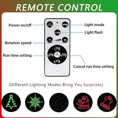 Laser Christmas Projector Lights Outdoor: Waterproof Outdoor Christmas Decorations Laser Light, Projection Christmas Lights for Outside with 5 Patterns, Xmas Spotlight for Yard Garden Holiday Party