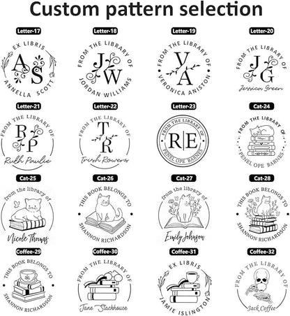 Personalized Book Embosser - Custom Library Stamp, Personal Gifts for Book Lovers, Readers, Teachers (Star-01)