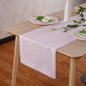 Linen Table Runner 72 inches Long – 100% Pure Linen Pink Hemstitch Table Runner 14 x 72 Inch for Dining, Spring, Summer, Wedding Decorations, Gift – Elara