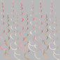 36 Pcs Boho Hanging Swirl Decorations Brown Blush Pink Felt Swirl Streamer Spiral Ceiling Garland for Birthday Engagement Baby Shower Bachelorette Wedding Bridal Shower Holiday Hen Party Supplies
