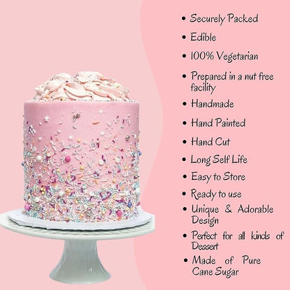 Confect Cake Decorating Sprinkles |Edible Pearl Sprinkles | Mix Gold White Blue & Yellow Pearl Dragees | Blue Jimmies | Gold Sparkling Sugar | Glam Sprinkles | Vegan, Gluten-Free, Nut-Free, Soy-Free, Dairy-Free, Palm Oil-Free - 5 Oz