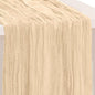 1 Pack Nude Cheesecloth Table Runner 35x120 Inch 10Ft Rustic Gauze Cheese Cloth Table Runner Sheer Cheesecloth Table Runners for Wedding Party Bridal Shower Decoration