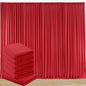 Outpain 30 ft x 8 ft Red Backdrop Curtain Panels, 6 Panels 5 ft x 8 ft Wrinkle Free Polyester Photography Backdrop Drapes, Wedding Party Home Decoration Supplies