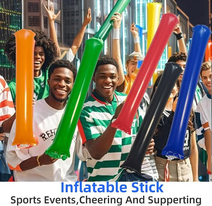 40pcs Round headTeam Spirit Boom Sticks Thunder Sticks Cheering Sticks Team Spirit Plastic Cheerleading Spirit Stick Clapper Inflatable Noise Maker Sports Supply (White)