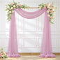 Wedding Arch Draping Fabric Backdrop 1 Panel 30" x 19Ft Dusty Rose Drapes Curtains for Wedding Reception Sheer Tulle Backdrop Curtain for Ceremony Birthday Party Baby Shower Arbor Ceiling Decorations