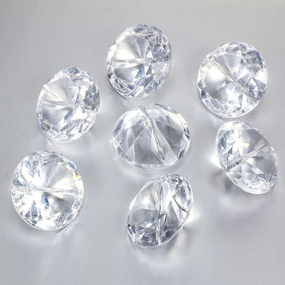Boao 24 Pack Diamond Place Card Holders Acrylic Table Number Holder Card Stands Crystal Diamond Party Decorations Favor for Weddings Home Table(Clear)