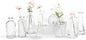 Gather & Bloom Creations Glass Bud Vases in Bulk – Set of 10 Mini Wedding Centerpiece Vases – Durable, Vintage-Inspired Clear Glass Vases for Flowers and Table Decor